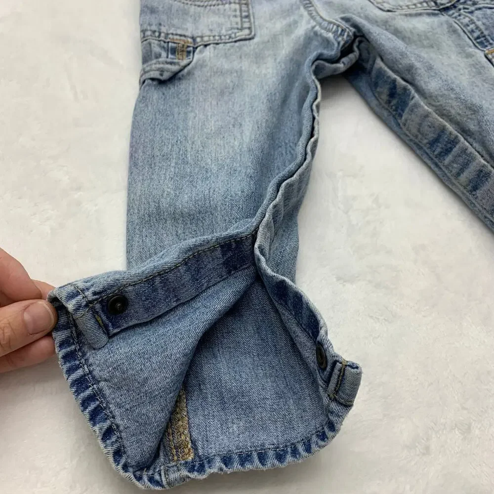 Osh Kosh B'Gosh 18-24M Stonewash Long Pant Denim Jean Overalls Kidcore